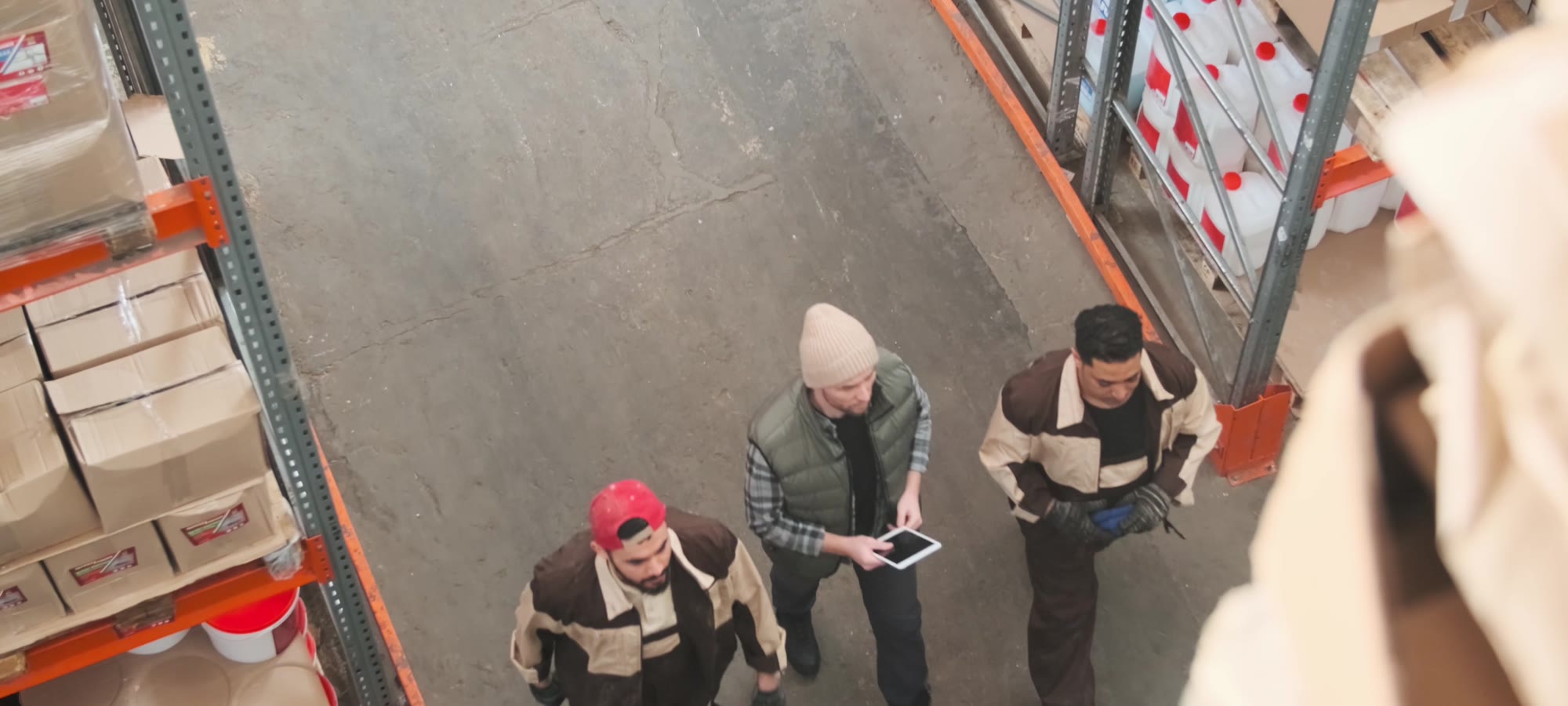 Operations team coordinating work on a distribution floor